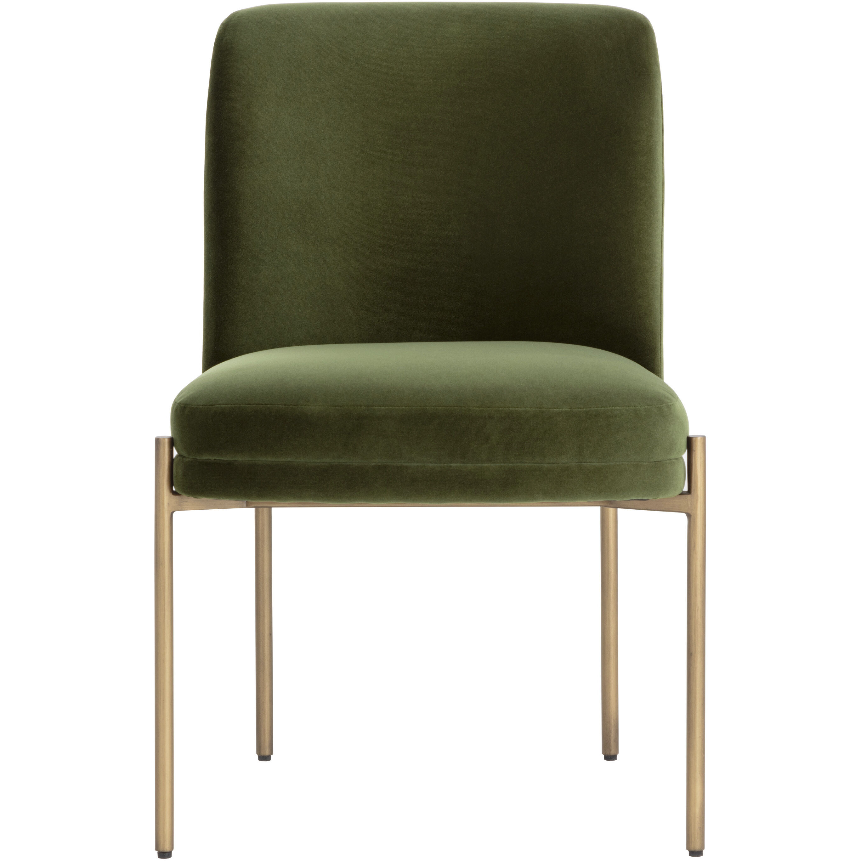 Richie Antique Brass / Forest Green Dining Chair